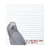 African Gray Small Notepad Notizblock (Vorderseite)