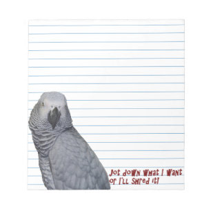 African Gray Small Notepad Notizblock