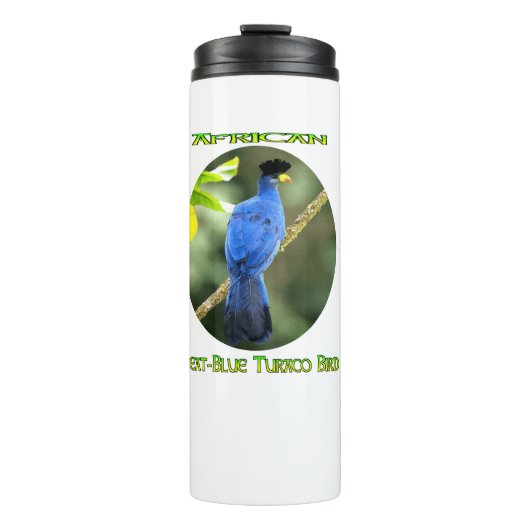 African Great Blue Turaco Bird Thermal Tumbler Thermosbecher (Vorderseite)