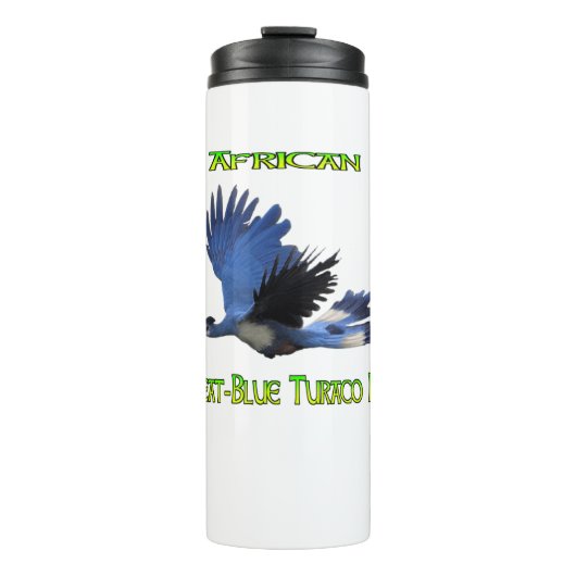African Great Blue Turaco Bird Thermal Tumbler Thermosbecher (Vorderseite)