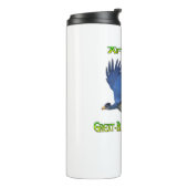 African Great Blue Turaco Bird Thermal Tumbler Thermosbecher (Nach links gedreht)