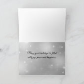 African Grey Parrot Baby Christmas Karte (Innenseite)