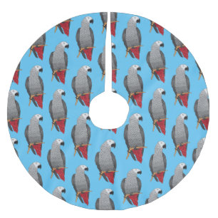 African grey parrot cartoon illustration polyester weihnachtsbaumdecke