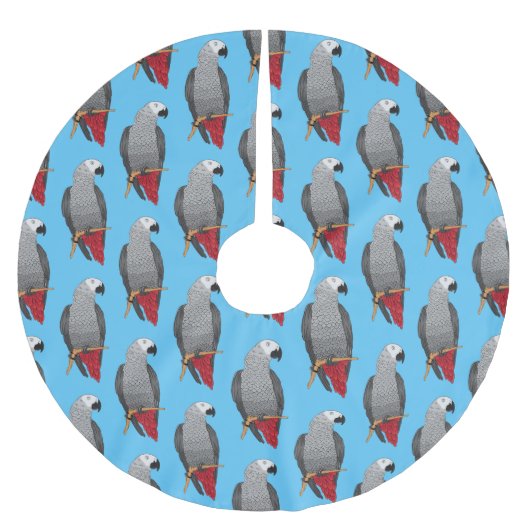 African grey parrot cartoon illustration polyester weihnachtsbaumdecke (Vorderseite)