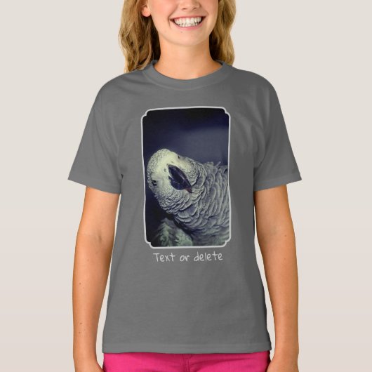 African Grey Parrot Cute Bird Personalized T-Shirt (Vorderseite)