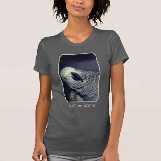 African Grey Parrot Cute Bird Personalized T-Shirt (Vorderseite)
