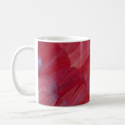 African Grey Parrot Feather Design Kaffeetasse (Links)