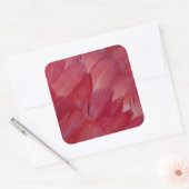 African Grey Parrot Feather Design Quadratischer Aufkleber (Umschlag)