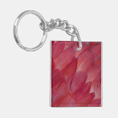 African Grey Parrot Feather Design Schlüsselanhänger (Vorderseite links)