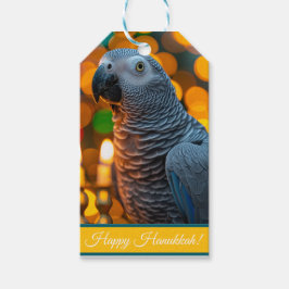 African Grey Parrot Hanukkah Card Geschenkanhänger