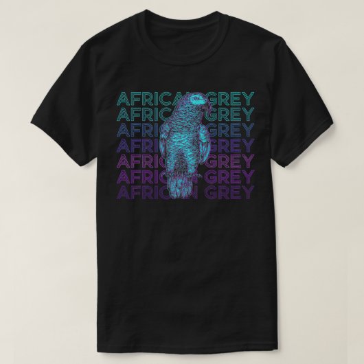 African Grey Parrot Retro African Grey Premium T-Shirt (Design vorne)