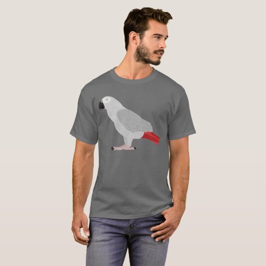 African Grey Parrot T-Shirt (Vorne ganz)