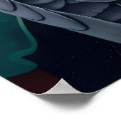 African Grey Parrots Persimmon-Berry Duet  Poster (Ecke)