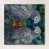 African Grey Persimmon-Beeren-Duett Puzzle (Horizontal)