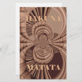 African Hakuna Matata Fraktal Art Print/Graphic Briefpapier (Vorne/Hinten)