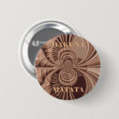 African Hakuna Matata Fraktal Art Print/Graphic Button (Vorne & Hinten)