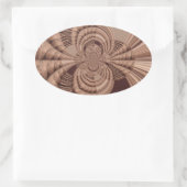 African Hakuna Matata Fraktal Art Print/Graphic Ovaler Aufkleber (Tasche)