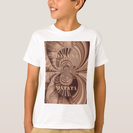 African Hakuna Matata Fraktal Art Print/Graphic T-Shirt (Vorderseite)