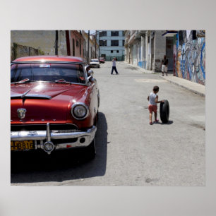 African Hamel district, Havana, Cuba, UNESCO Poster