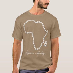 African Heritage Cowrie Map T-Shirt