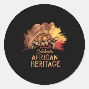 African Heritage Kwanzaa Black History Monte Runder Aufkleber