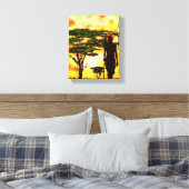 African Hunter Canvas Print Leinwanddruck (Insitu (Schlafzimmer))