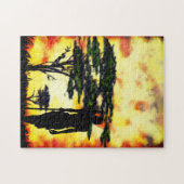 African Hunter with Spear Puzzle - Malerei (Horizontal)