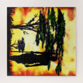 African Hunter with Spear Puzzle - Malerei (Horizontal)