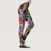 African Improv Quilt Fett-Multiprint-Leggings Leggings (Rechts)