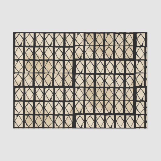 African Inspired Diamond Pattern Tissue Paper Seidenpapier (Vorderseite)