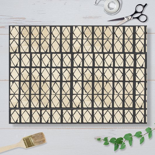 African Inspired Diamond Pattern Tissue Paper Seidenpapier