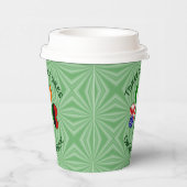 African Irish American Shamrock Personalized Text Pappbecher (Rechts)