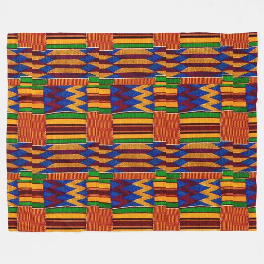 African Kenta Cloud Print Fleecedecke (Vorderseite (Horizontal))