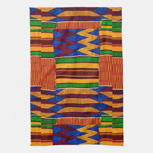 African Kenta Cloud Print Geschirrtuch (Vertikal)