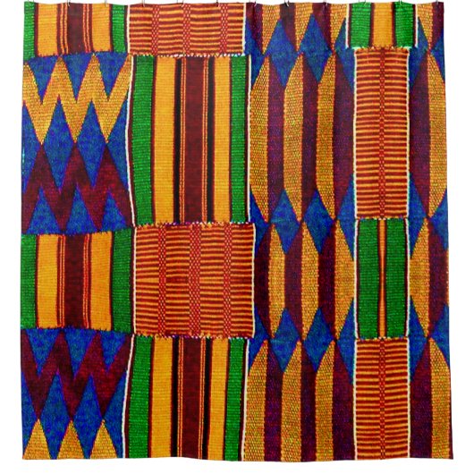 African Kente Cloth Duke Vorhang (Vorderseite)