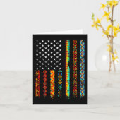 African Kente Cloud American Flag African Black Hi Karte (Gelbe Blume)