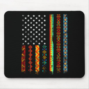African Kente Cloud American Flag African Black Hi Mousepad