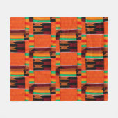 African Kente Cloud Print Fleecedecke (Vorderseite (Horizontal))