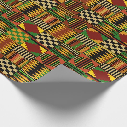 African Kente Cloud Wrapping Paper Geschenkpapier (Ecke)
