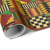 African Kente Cloud Wrapping Paper Geschenkpapier (Rolleneckpunkt)