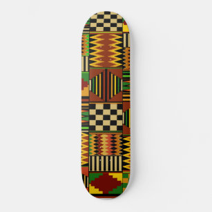 African Kente Design Skateboard