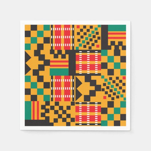 African Kente Designer Paper Napkins Serviette (Vorderseite)