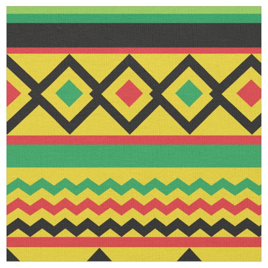 African Kente Geometric Bold Pattern Stoff (Nahaufnahme)