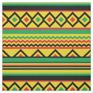 African Kente Geometric Bold Pattern Stoff