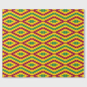 African Kente, Happy Kwanzaa Geschenkpapier (Flach)