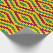 African Kente, Happy Kwanzaa Geschenkpapier (Ecke)
