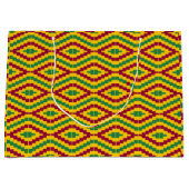 African Kente, Happy Kwanzaa Große Geschenktüte (Vorderseite)