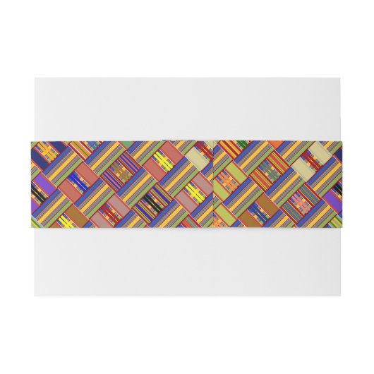 African Kente K45 Multicolor Invitation Bly Band (Rückseitenbeispiel)