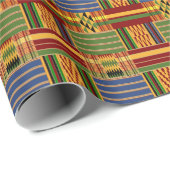 African Kente Kariert K84 Wrapping Paper Geschenkpapier (Rolleneckpunkt)