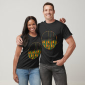 African Kente Pattern Geometric Minimal Halbkreis T-Shirt (Unisex)